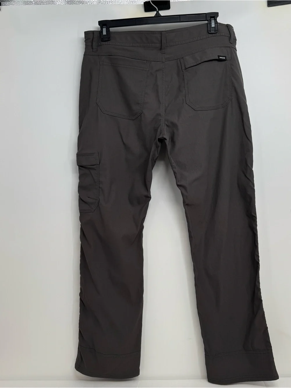 Prana Men's Stretch Zion Straight Fit Cargo Hiking Pant Gray 36 X 32 Relaxed Fit